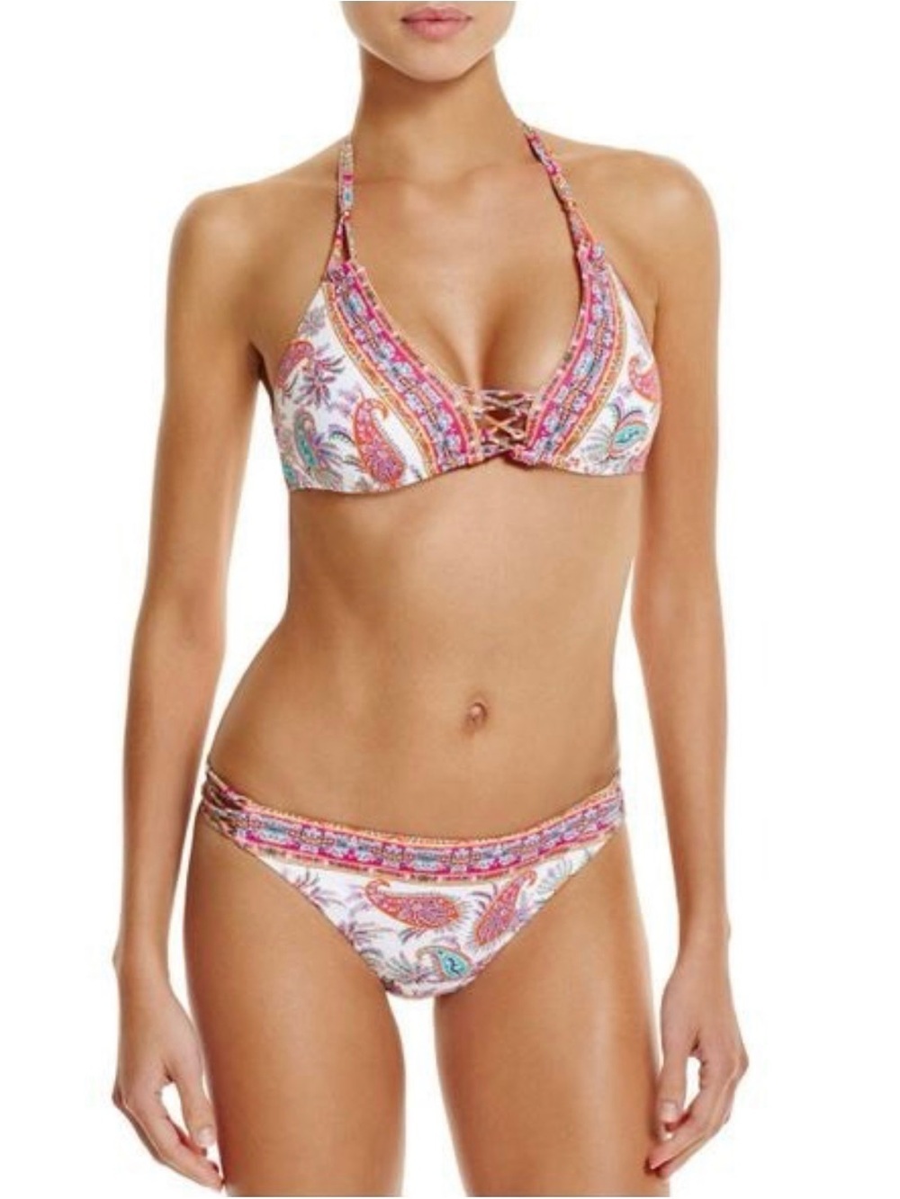 Lipi Mare Paisley Halter Bikini Set | Designer Swim | EUC XS/S
